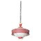 Pendant Lamp in Opaline Glass & Red Metal attributed to Mathieu Matégot, France, 1950s, Image 4