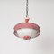 Pendant Lamp in Opaline Glass & Red Metal attributed to Mathieu Matégot, France, 1950s 10