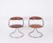 Italian Tubular Chromed Steel and Leather Chairs by Giotto Stoppino for Tecno, 1970s, Set of 2, Image 3