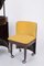 Italian Brown Vanity Table with Yellow Seat from Studio Kastilia Silvi, 1970s, Set of 2 11