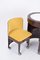 Italian Brown Vanity Table with Yellow Seat from Studio Kastilia Silvi, 1970s, Set of 2, Image 13