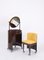 Italian Brown Vanity Table with Yellow Seat from Studio Kastilia Silvi, 1970s, Set of 2, Image 10