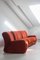 Modular Red Sofa, 1970s, Set of 3 2