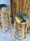 Mid-Century Curved Bamboo Tiki Bar with Bar Stools 9