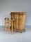 Mid-Century Curved Bamboo Tiki Bar with Bar Stools 7