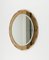 Mid-Century Round Yellow Wall Mirror attributed to Metalvetro Galvorame, Italy, 1970s 9