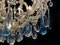 Lámpara de araña Greta Gargo Tears de cristal de Murano, años 50, Imagen 9