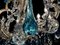 Lámpara de araña Greta Gargo Tears de cristal de Murano, años 50, Imagen 7