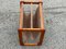 Mid-Century Modern Danish Magazine Holder Crafted in Teak and Leather, 1967, Image 6