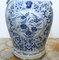 Blue and White Porcelain Temple Jars, Set of 2, Image 4