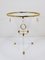 Acrylic Glass & Gilt Metal Tripod Coffee Table Pedestal Gueridon by Maison Charles, 1970s 2