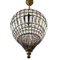 Lámpara de araña francesa Mid-Century con globo aerostático, Imagen 3