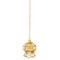 Vintage Hanging Lamp Amber Pressed Glass Gold 4