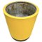 Round Flower Box in Ocher Yellow Plastic, Image 5