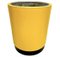 Round Flower Box in Ocher Yellow Plastic 1