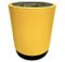 Round Flower Box in Ocher Yellow Plastic, Image 1