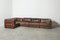 Scandinavian Leather Lounge Sofa, 1960s, Set of 5, Image 4