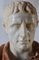 Buste d'Octave Auguste Fin 20ème en Breccia Pernice et Carrare Blanc 3