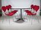 Mid-Century Table and DKR Bikini Chairs in Chrome Wire by Charles Eames for Herman Miller Collection, 1960s, Set of 7 2