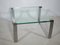 Narrow Glass and Chrome Coffee Table 1022 Klassik by Draenert, 1970s 8
