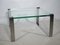 Narrow Glass and Chrome Coffee Table 1022 Klassik by Draenert, 1970s 4