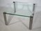 Narrow Glass and Chrome Coffee Table 1022 Klassik by Draenert, 1970s 3