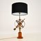 Brass and Teak Armillary Sphere Table Lamp, 1950s 2