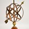 Brass and Teak Armillary Sphere Table Lamp, 1950s 8