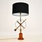 Lámpara de mesa armilar de latón y teca, años 50, Imagen 4