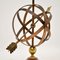 Armillar Sphere Tischlampe aus Messing & Teak, 1950er 9