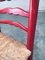 Juego de silla alta rústica de madera con respaldo en rojo, años 30. Juego de 2, Imagen 6