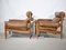 Scandinavian Leather and Oak Admiral Armchairs by Erik Merthen for Ire Möbler, 1960s, Set of 2, Image 15