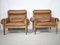 Scandinavian Leather and Oak Admiral Armchairs by Erik Merthen for Ire Möbler, 1960s, Set of 2, Image 11