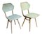 Mid-Century Modern Green and Blue Dining Chairs by Ton, 1964, Set of 2 1