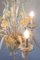 Lámpara de araña italiana de cristal de Murano soplado, años 40, Imagen 6