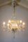 Lámpara de araña italiana de cristal de Murano soplado, años 40, Imagen 1