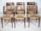 Teak Rush Chairs Model 351 by Georg Leowald for Wilkhahn, 1960s, Set of 6 2