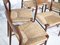 Teak Rush Chairs Model 351 by Georg Leowald for Wilkhahn, 1960s, Set of 6 8