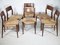 Teak Rush Chairs Modell 351 von Georg Leowald für Wilkhahn, 1960er, 6er Set 1