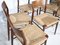 Teak Rush Chairs Model 351 by Georg Leowald for Wilkhahn, 1960s, Set of 6 11