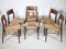 Teak Rush Chairs Model 351 by Georg Leowald for Wilkhahn, 1960s, Set of 6 7