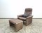 Set of DS50 Armchair with Stool in Leather by Robert Haussmann for De Sede, 1971 1