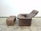 DS50 Armchair with Stool in Leather by Robert Haussmann for De Sede, 1971, Set of 2, Image 5