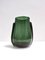 Grüne Vintage Art Deco Vase aus mundgeblasenem Glas, Italien, 1940er 1