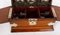 Antique English Victorian Golden Oak 3 Crystal Decanter Tantalus Dry Bar, 19th Century, Set of 13 6