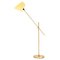 Floor Lamp in Brass and Fabric attributed to Hans Bergström, 1950s 1