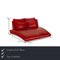 Rotes Modell 2800 Leder Tagesbett von Rolf Benz 2