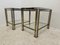 Gold Metal and Chrome Side Tables with Glass Tops, Set of 2, Image 3