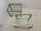 Gold Metal and Chrome Side Tables with Glass Tops, Set of 2 8