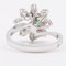 Vintage 18k White Gold Emerald and Diamond Ring, 1970s 6
